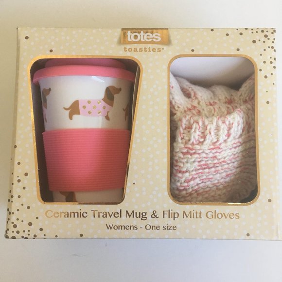 totes Accessories - New Totes Toasties Ceramic Travel Mug & Gloves